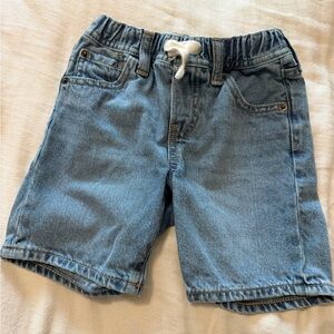 Kids Denim Drawstring Shorts 5t- Light Blue